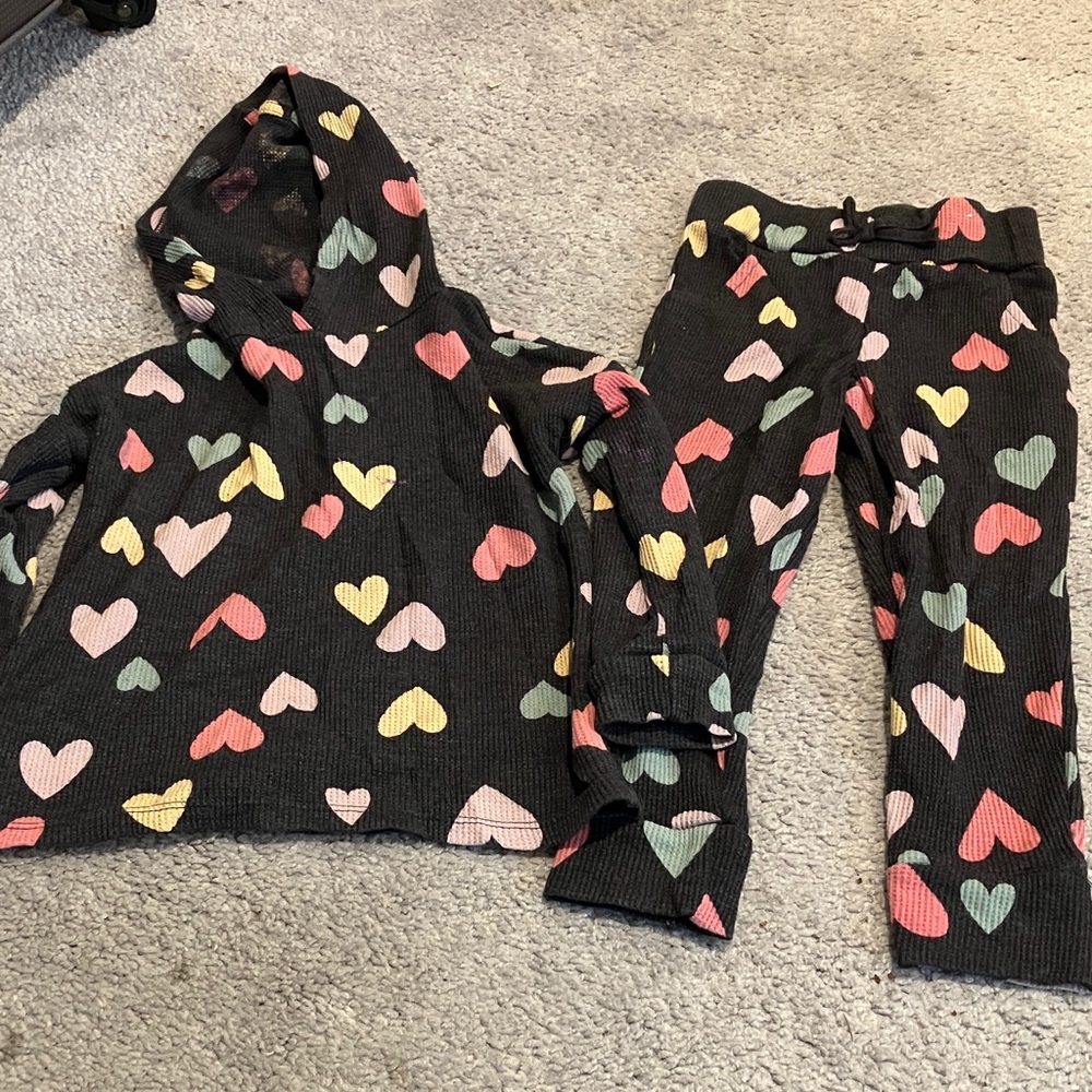 Garanimals Heart Pattern Hoodie and Pants Set